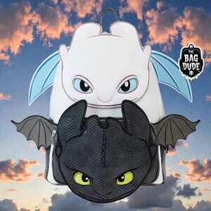 Loungefly Dreamworks How to Train Your Dragon Light and Night Fury Mini Backpack